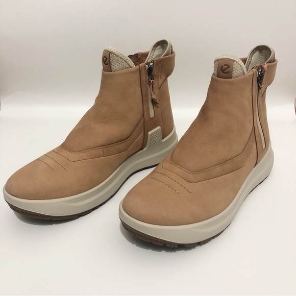 🆕 ECCO Women Solice Caramel Mid Zip Leather Boot Shoe size 8 - Picture 3 of 9